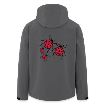 couple love couples 2 children babies mom boy maed - Men’s Recycled Softshell Jacket by Stanley/Stella - anthracite - Back - AI Model Male 185 light (185cm)