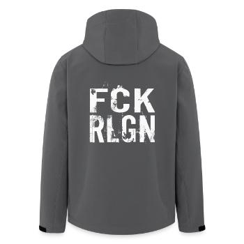 FCK RLGN - Recycelte Männer Softshell-Jacke von Stanley/Stella - Anthrazit - Hinten - AI Model Male 185 light (185cm)