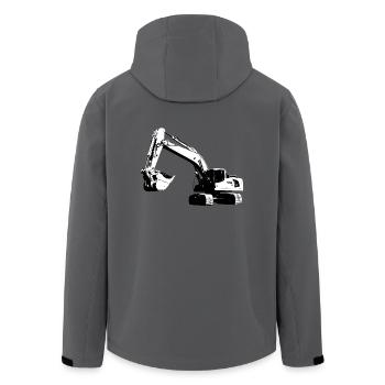 Bagger - Recycelte Männer Softshell-Jacke von Stanley/Stella - Anthrazit - Hinten - AI Model Male 185 light (185cm)