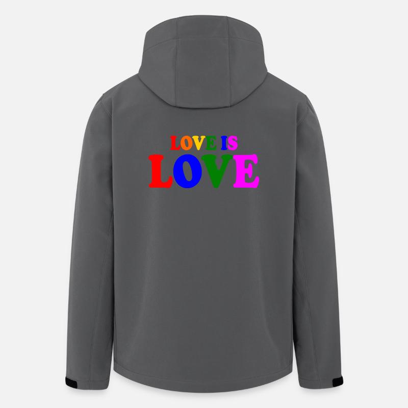 Love is love - Recycelte Männer Softshell-Jacke von Stanley/Stella - Anthrazit