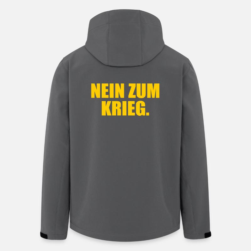Nein zum krieg - Recycelte Männer Softshell-Jacke von Stanley/Stella - Anthrazit