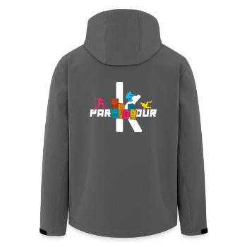 freerunning parkour parkour-run - Recycelte Männer Softshell-Jacke von Stanley/Stella - Anthrazit - Hinten - AI Model Male 185 light (185cm)
