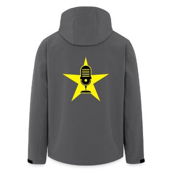 Mikrofon Symbol Podcast - Recycelte Männer Softshell-Jacke von Stanley/Stella - Anthrazit - Hinten - AI Model Male 185 light (185cm)