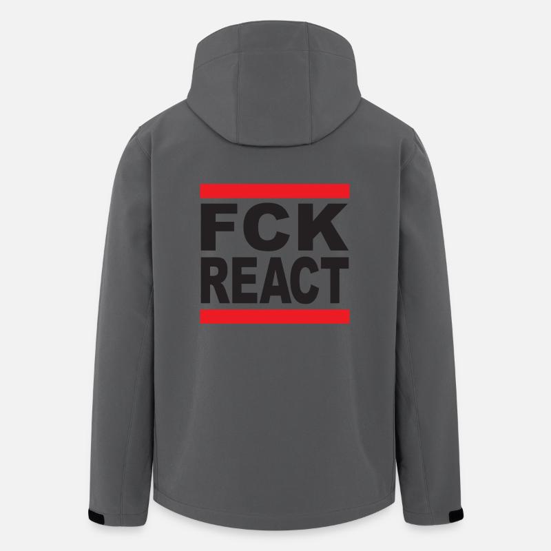 FCK REACT - Recycelte Männer Softshell-Jacke von Stanley/Stella - Anthrazit