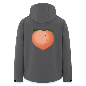 Knackiger Pfirsich - Recycelte Männer Softshell-Jacke von Stanley/Stella - Anthrazit - Hinten - AI Model Male 185 light (185cm)