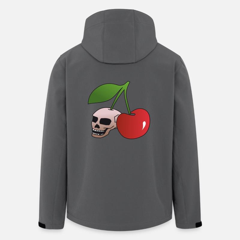 Totenkopf Kirsche - Recycelte Männer Softshell-Jacke von Stanley/Stella - Anthrazit