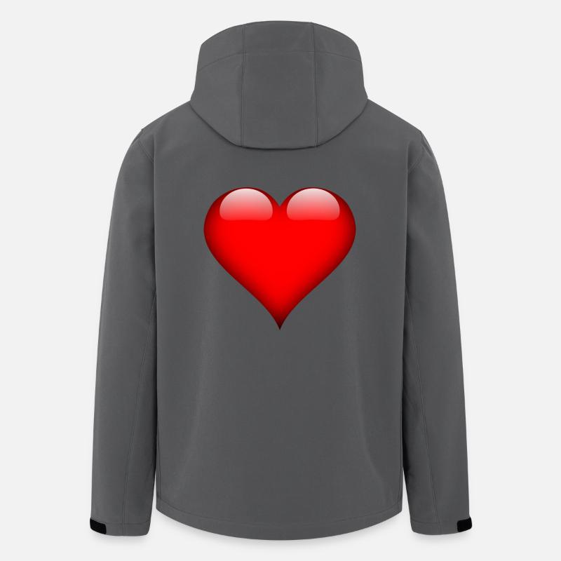heart red love cool gift - Men’s Recycled Softshell Jacket by Stanley/Stella - anthracite