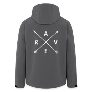 RAVE Raver EDM Musik Festival Shirt Geschenk - Recycelte Männer Softshell-Jacke von Stanley/Stella - Anthrazit - Hinten - AI Model Male 185 light (185cm)