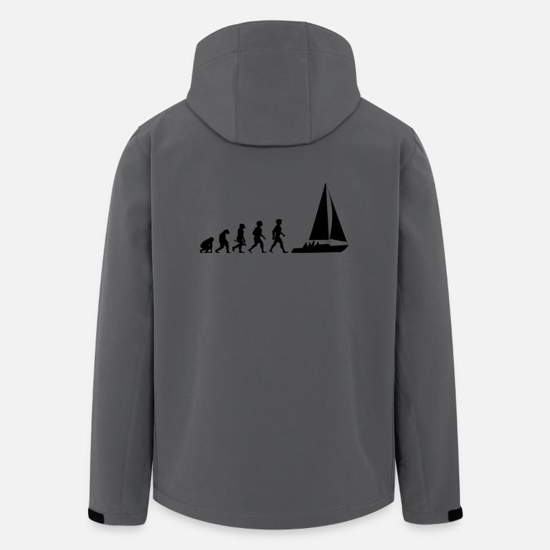 Voilier d'évolution voilier - Veste softshell homme en polyester recyclé Stanley/Stella - charbon