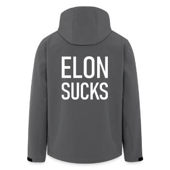 elon sucks - Recycelte Männer Softshell-Jacke von Stanley/Stella - Anthrazit - Hinten - AI Model Male 185 light (185cm)