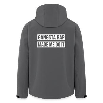 Gangsta Rap Made Me Do It - Recycelte Männer Softshell-Jacke von Stanley/Stella - Anthrazit - Hinten - AI Model Male 185 light (185cm)