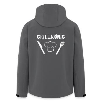 grillkoenig schier w - Recycelte Männer Softshell-Jacke von Stanley/Stella - Anthrazit - Hinten - AI Model Male 185 light (185cm)