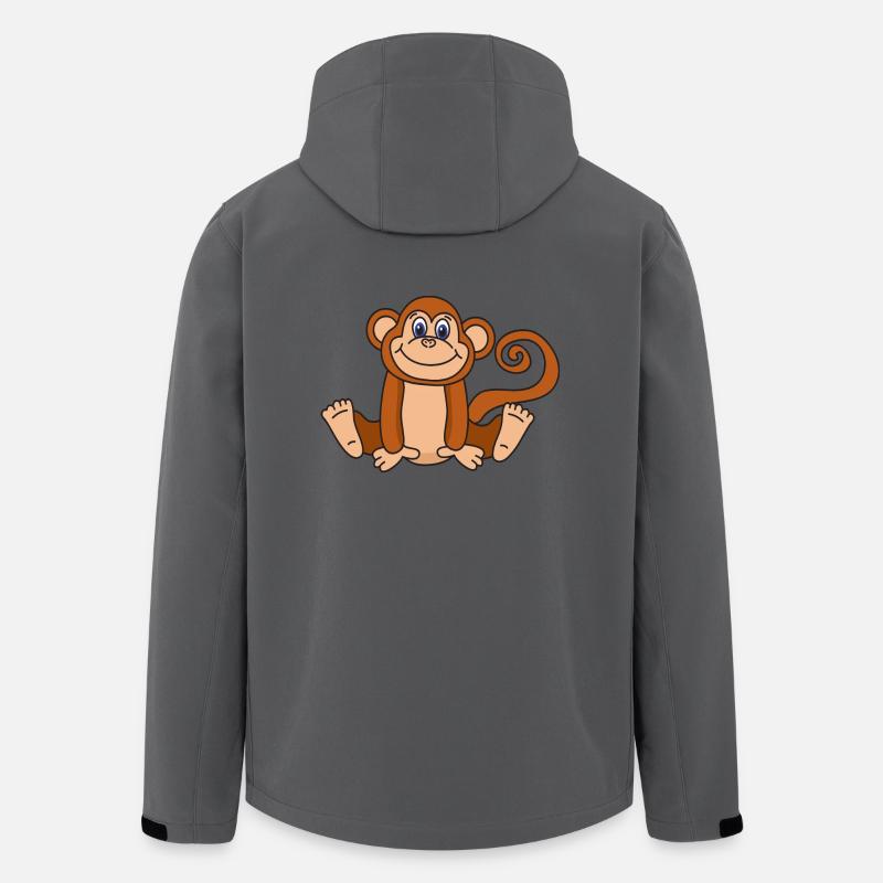 Affe - Recycelte Männer Softshell-Jacke von Stanley/Stella - Anthrazit