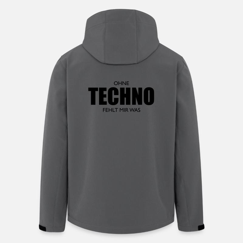 Sans la techno, il te manque quelque chose - Veste softshell homme en polyester recyclé Stanley/Stella - charbon