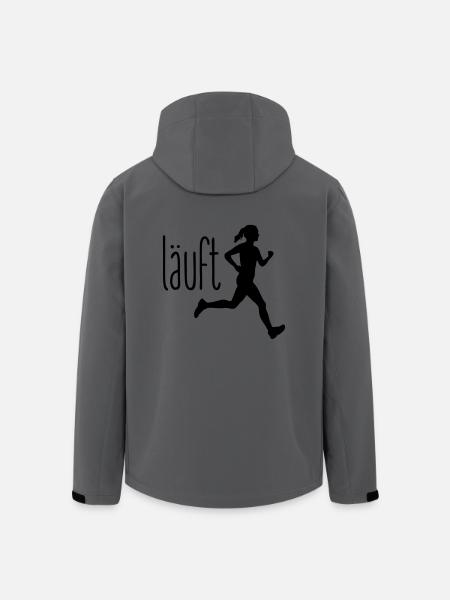 Jogging Frau läuft - Recycelte Männer Softshell-Jacke von Stanley/Stella - Anthrazit