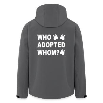 Tierschutz Hund - Recycelte Männer Softshell-Jacke von Stanley/Stella - Anthrazit - Hinten - AI Model Male 185 light (185cm)