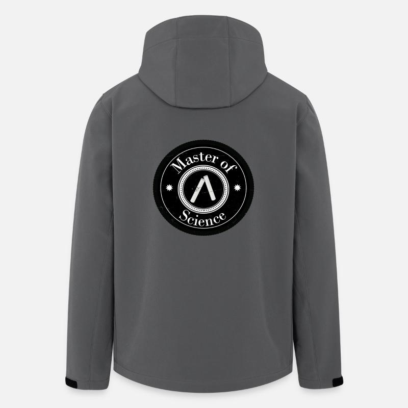 Master of Science Logo Patch - Recycelte Männer Softshell-Jacke von Stanley/Stella - Anthrazit