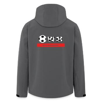 WM Bitte nicht stören! - Recycelte Männer Softshell-Jacke von Stanley/Stella - Anthrazit - Hinten - AI Model Male 185 light (185cm)