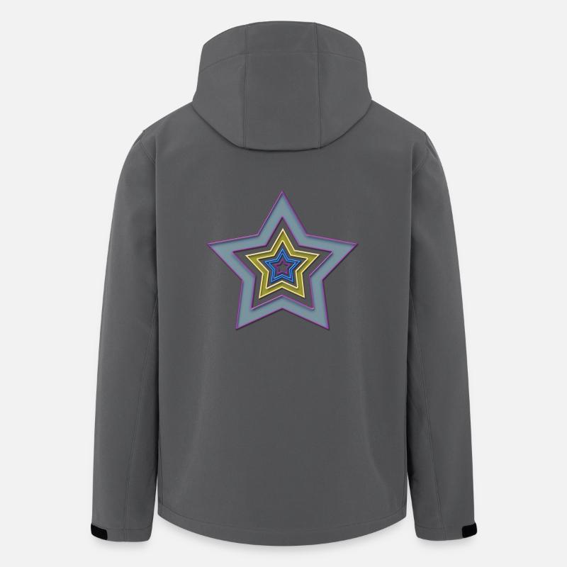 Stern in Stern - Recycelte Männer Softshell-Jacke von Stanley/Stella - Anthrazit