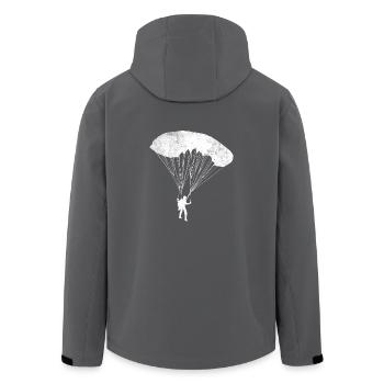 Geschenk Fallschirmspringer Shirt Skydiver T-Shirt - Recycelte Männer Softshell-Jacke von Stanley/Stella - Anthrazit - Hinten - AI Model Male 185 light (185cm)