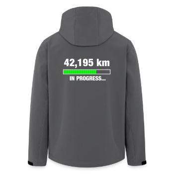 Marathon in Progress - Recycelte Männer Softshell-Jacke von Stanley/Stella - Anthrazit - Hinten - AI Model Male 185 light (185cm)