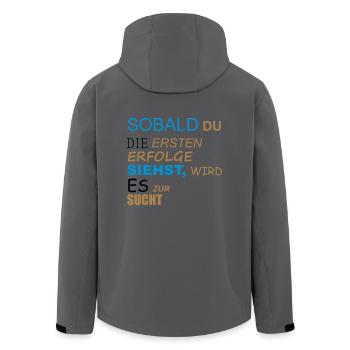 Motivation - Recycelte Männer Softshell-Jacke von Stanley/Stella - Anthrazit - Hinten - AI Model Male 185 light (185cm)