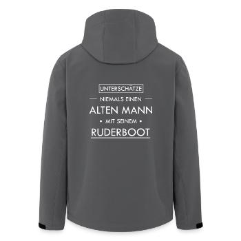 Ruderer, rudern, Rudersport, Männer Shirt, lustig - Recycelte Männer Softshell-Jacke von Stanley/Stella - Anthrazit - Hinten - AI Model Male 185 light (185cm)