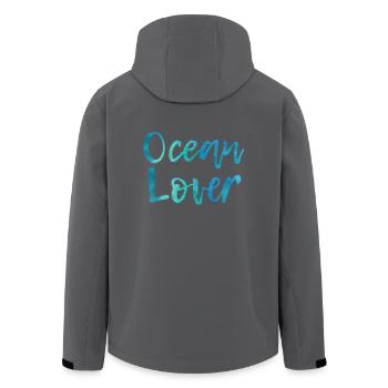 Ocean Lover - Recycelte Männer Softshell-Jacke von Stanley/Stella - Anthrazit - Hinten - AI Model Male 185 light (185cm)