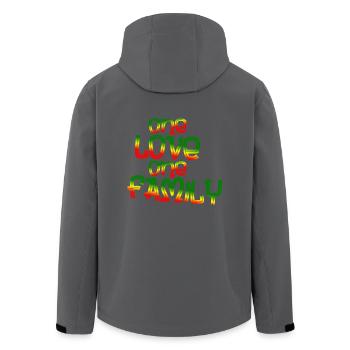 One Love One Family - Recycelte Männer Softshell-Jacke von Stanley/Stella - Anthrazit - Hinten - AI Model Male 185 light (185cm)