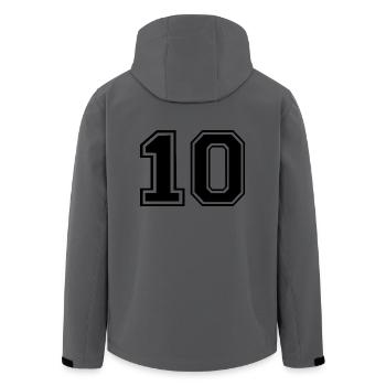10 - Recycelte Männer Softshell-Jacke von Stanley/Stella - Anthrazit - Hinten - AI Model Male 185 light (185cm)