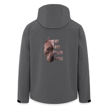 Pit Bull Geschenk Kampfhund Hund Haustier - Recycelte Männer Softshell-Jacke von Stanley/Stella - Anthrazit - Hinten - AI Model Male 185 light (185cm)