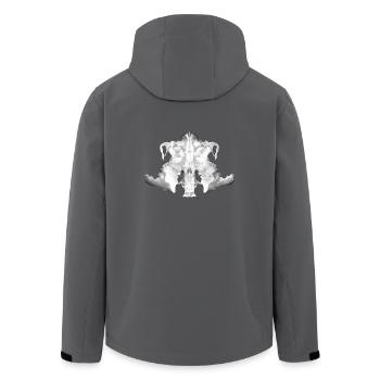 Rorschach Tafel 4/10 invertiert - Recycelte Männer Softshell-Jacke von Stanley/Stella - Anthrazit - Hinten - AI Model Male 185 light (185cm)