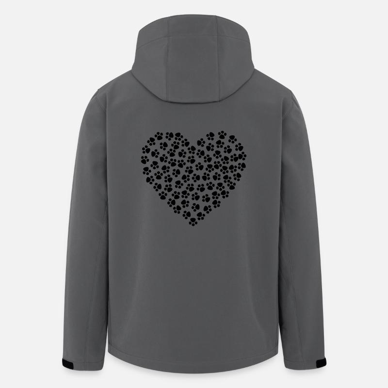 Hundeliebe - Recycelte Männer Softshell-Jacke von Stanley/Stella - Anthrazit