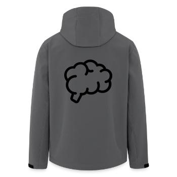 Gehirn, Hirn, Schlau, Intelligent - Recycelte Männer Softshell-Jacke von Stanley/Stella - Anthrazit - Hinten - AI Model Male 185 light (185cm)