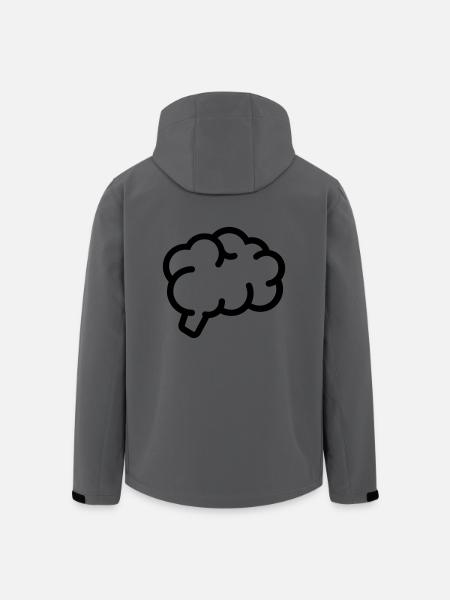 Brain, Brain, Smart, Intelligent - Men’s Recycled Softshell Jacket by Stanley/Stella - anthracite