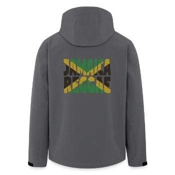 Jamaica Reggae - Recycelte Männer Softshell-Jacke von Stanley/Stella - Anthrazit - Hinten - AI Model Male 185 light (185cm)