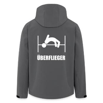 Hochsprung - Recycelte Männer Softshell-Jacke von Stanley/Stella - Anthrazit - Hinten - AI Model Male 185 light (185cm)