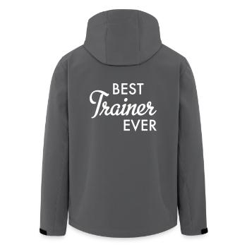 best trainer ever - Recycelte Männer Softshell-Jacke von Stanley/Stella - Anthrazit - Hinten - AI Model Male 185 light (185cm)
