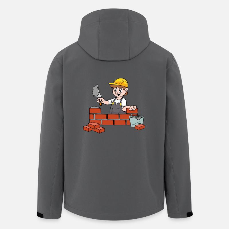 Maurer - Recycelte Männer Softshell-Jacke von Stanley/Stella - Anthrazit