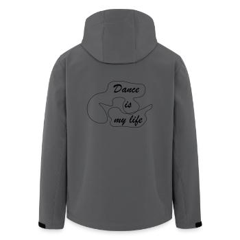 Dance is my life - Veste softshell homme en polyester recyclé Stanley/Stella - charbon - Dos - AI Model Male 185 light (185cm)