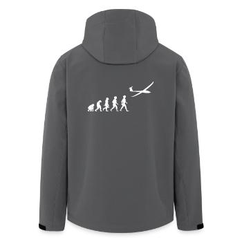 Evolution Segelflugzeug Segelflieger Flugzeug - Recycelte Männer Softshell-Jacke von Stanley/Stella - Anthrazit - Hinten - AI Model Male 185 light (185cm)