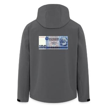 100 Mark der DDR - Recycelte Männer Softshell-Jacke von Stanley/Stella - Anthrazit - Hinten - AI Model Male 185 light (185cm)