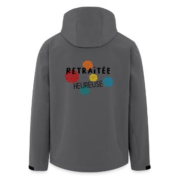 RETRAITE. BONNE RETRAITE. JOYEUSE RETRAITE - Veste softshell homme en polyester recyclé Stanley/Stella - charbon - Dos - AI Model Male 185 light (185cm)