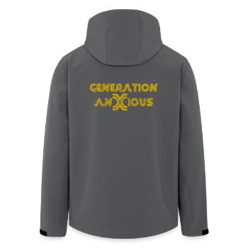Lustige Generation Ängstlich Sarkasmus Humor Textdesign - Recycelte Männer Softshell-Jacke von Stanley/Stella - Anthrazit - Hinten - AI Model Male 185 light (185cm)