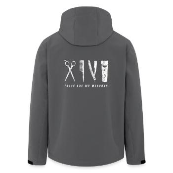 Barber Shop Barbiere Barbier shirt Geschenk Bart - Recycelte Männer Softshell-Jacke von Stanley/Stella - Anthrazit - Hinten - AI Model Male 185 light (185cm)