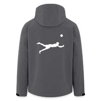 Beach Volleyball Spieler Sport - Recycelte Männer Softshell-Jacke von Stanley/Stella - Anthrazit - Hinten - AI Model Male 185 light (185cm)