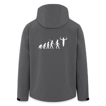 Evolution Gymnastik Turnen Akrobatik Geräteturnen - Recycelte Männer Softshell-Jacke von Stanley/Stella - Anthrazit - Hinten - AI Model Male 185 light (185cm)
