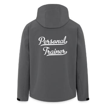 Personal Trainer - Recycelte Männer Softshell-Jacke von Stanley/Stella - Anthrazit - Hinten - AI Model Male 185 light (185cm)