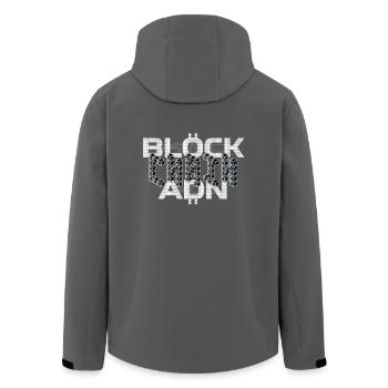 DNA-Blockchain - Krypto Bitcoin - Recycelte Männer Softshell-Jacke von Stanley/Stella - Anthrazit - Hinten - AI Model Male 185 light (185cm)