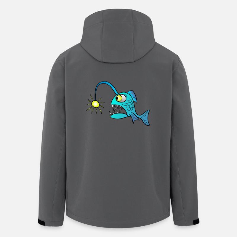 Laternenfisch Anglerfisch - Recycelte Männer Softshell-Jacke von Stanley/Stella - Anthrazit
